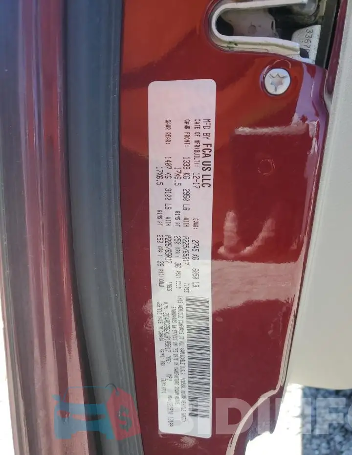 2C4RDGBGXJR185017 Photo# 13