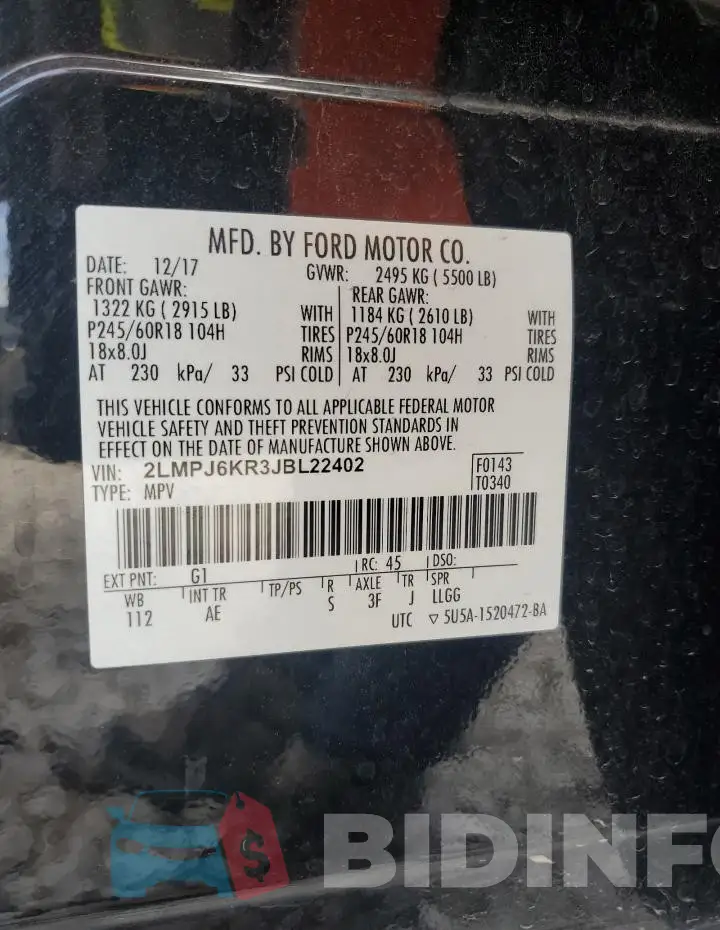2LMPJ6KR3JBL22402 Photo# 13