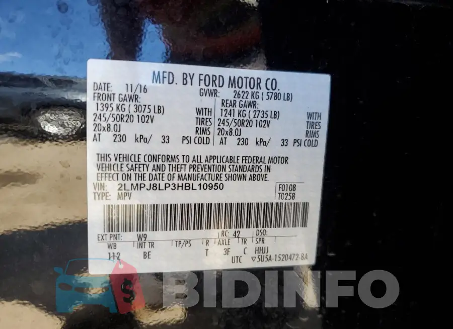 2LMPJ8LP3HBL10950 Photo# 13