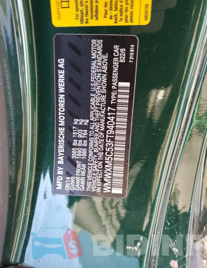 WMWXM5C53FT940417 Photo# 12