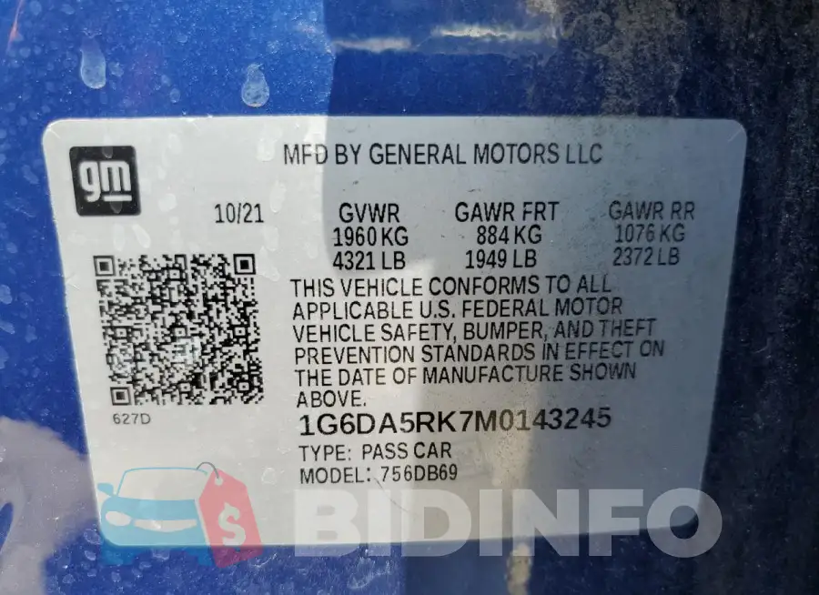 1G6DA5RK7M0143245 Photo# 12