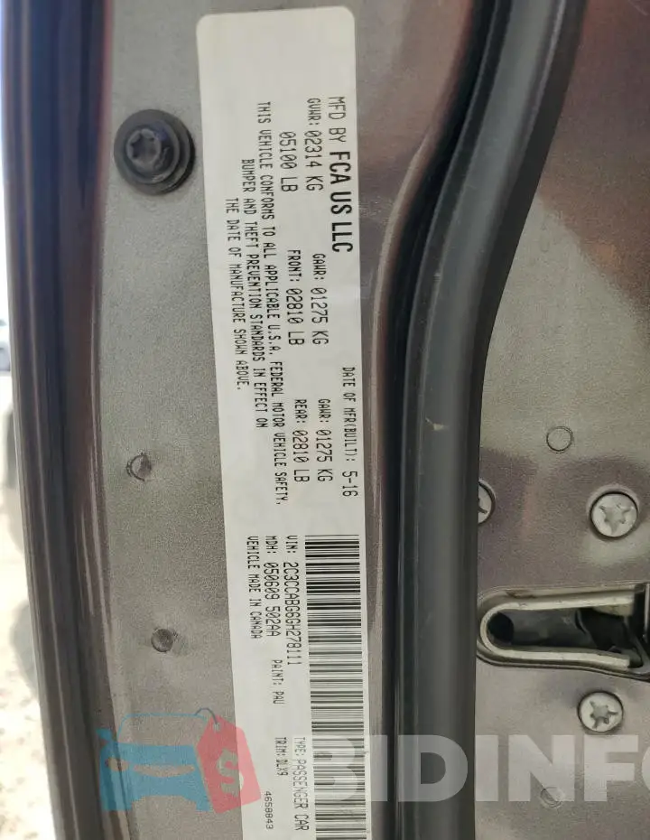 2C3CCABG6GH278111 Photo# 12