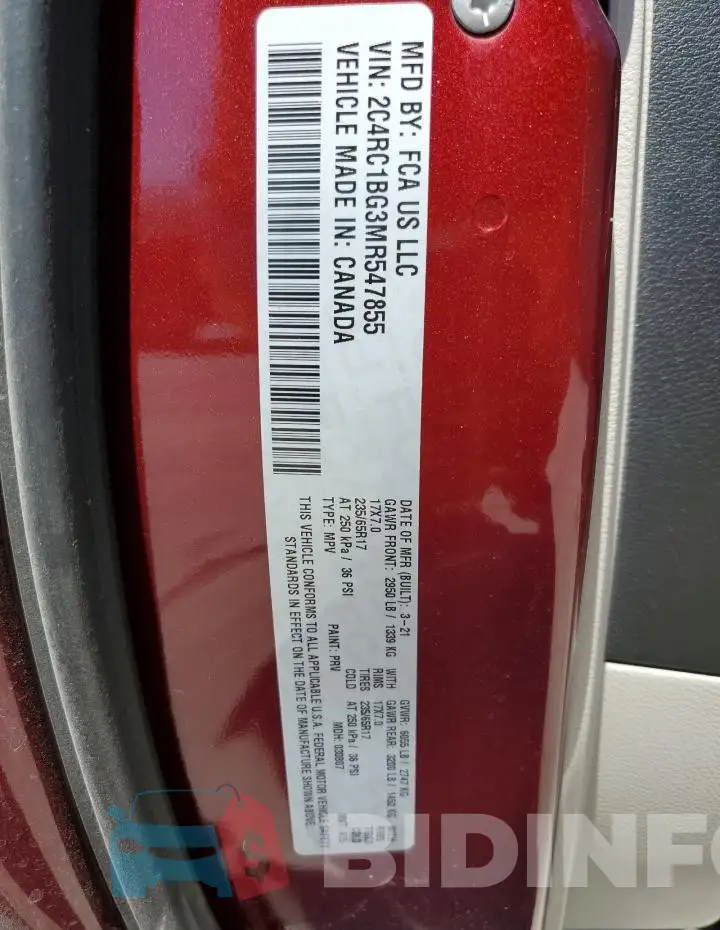 2C4RC1BG3MR547855 Photo# 12