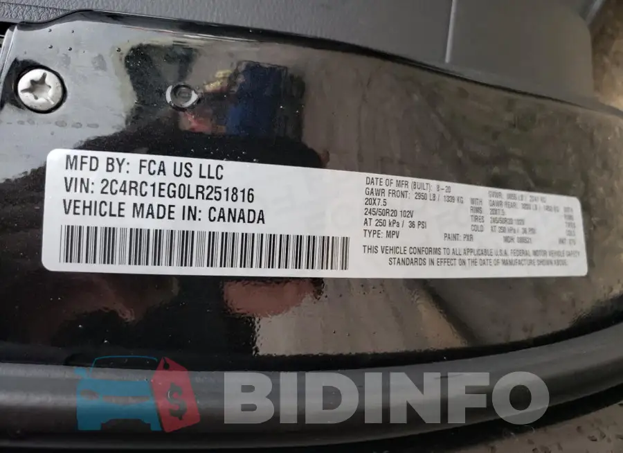 2C4RC1EG0LR251816 Photo# 13