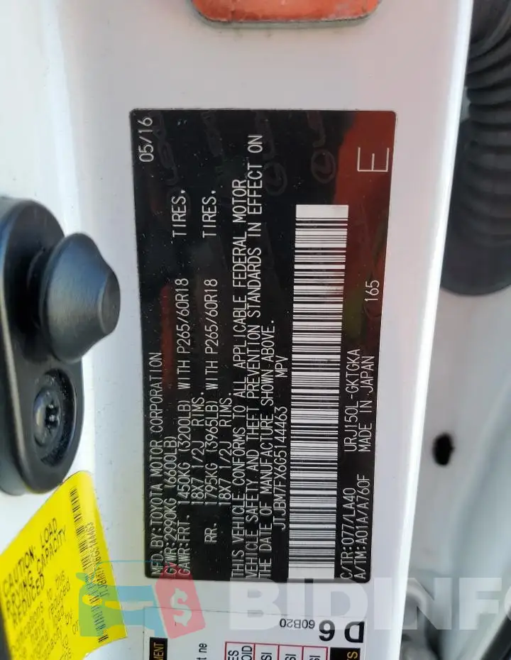 JTJBM7FX6G5144463 Photo# 14