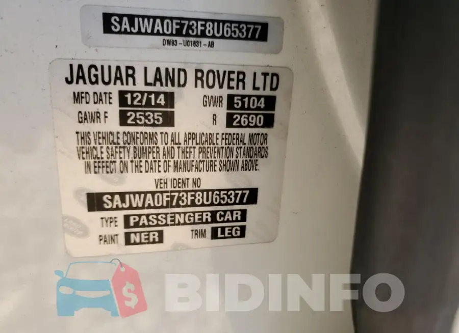 SAJWA0F73F8U65377 Photo# 12