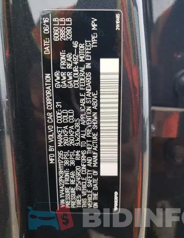 YV4A22PK8H1117295 Photo# 13