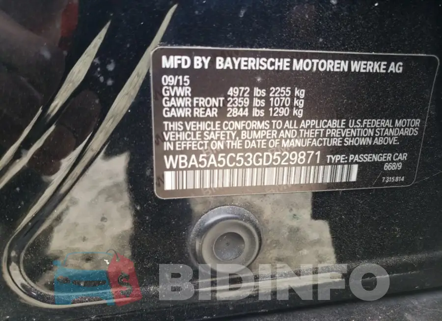 WBA5A5C53GD529871 Photo# 12