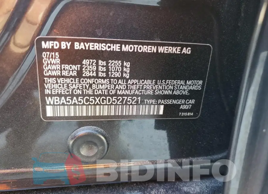 WBA5A5C5XGD527521 Photo# 12