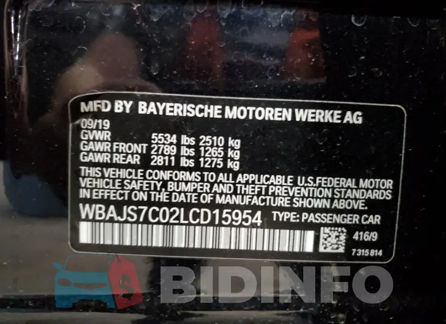WBAJS7C02LCD15954 Photo# 12