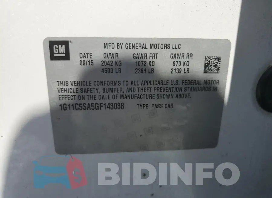 1G11C5SA5GF143038 Photo# 12