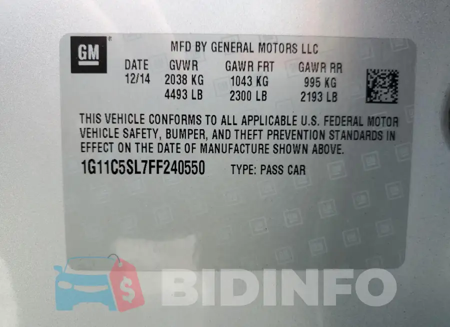 1G11C5SL7FF240550 Photo# 12