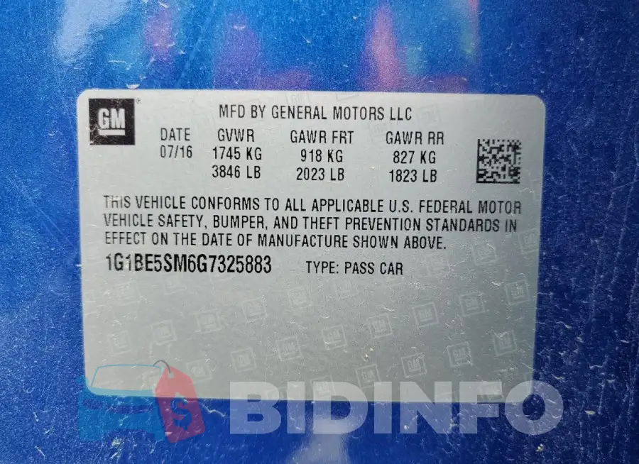 1G1BE5SM6G7325883 Photo# 12