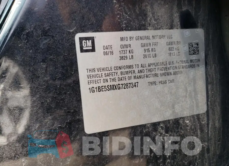 1G1BE5SMXG7287347 Photo# 12
