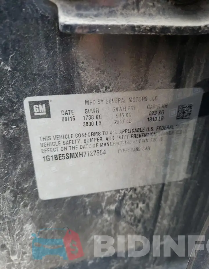 1G1BE5SMXH7127664 Photo# 12