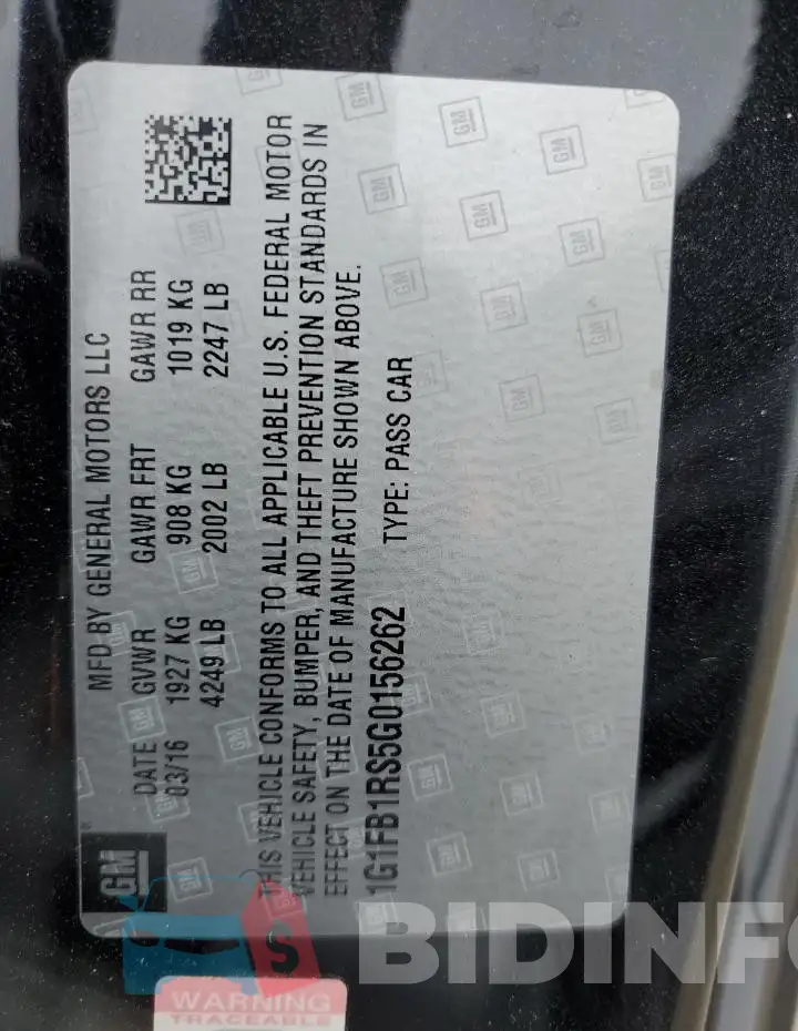 1G1FB1RS5G0156262 Photo# 12