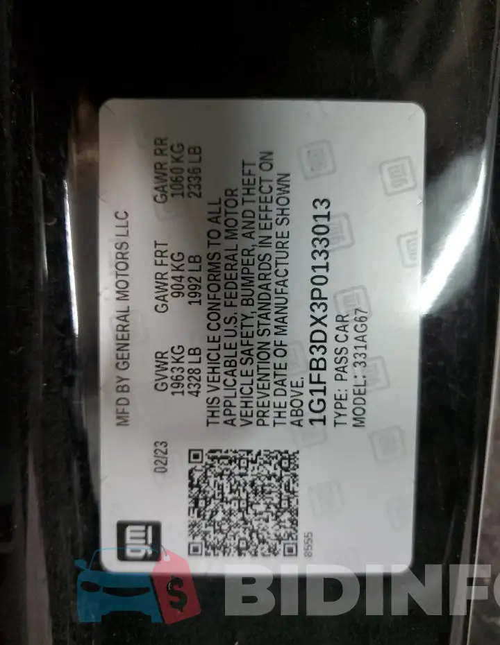1G1FB3DX3P0133013 Photo# 13