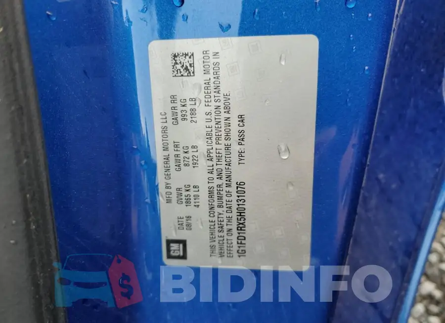 1G1FD1RX5H0131076 Photo# 12