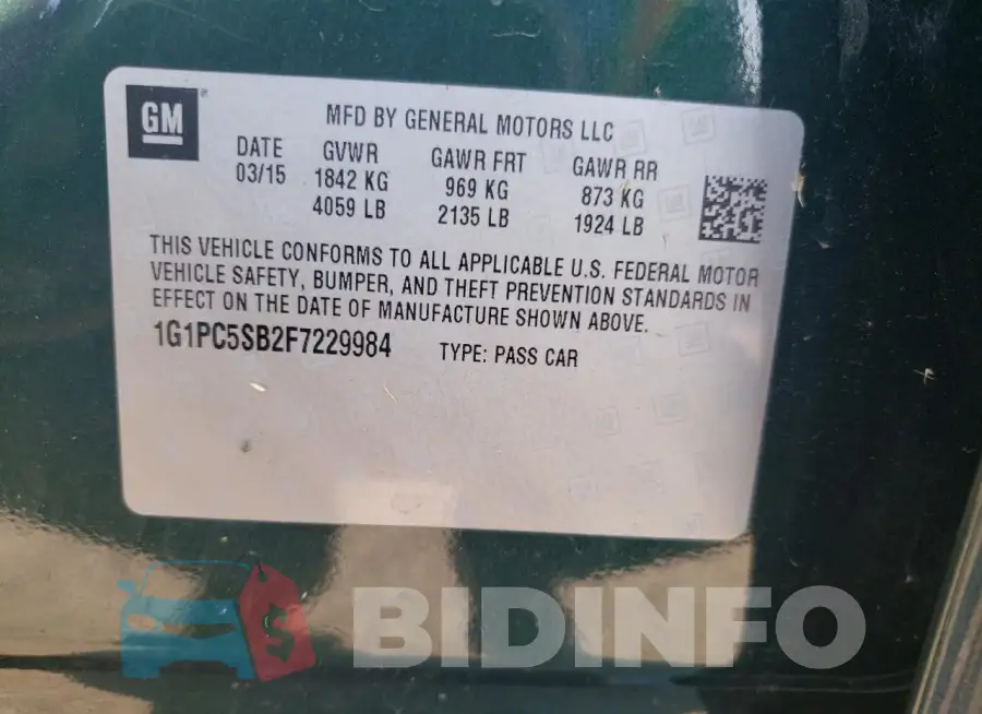 1G1PC5SB2F7229984 Photo# 12