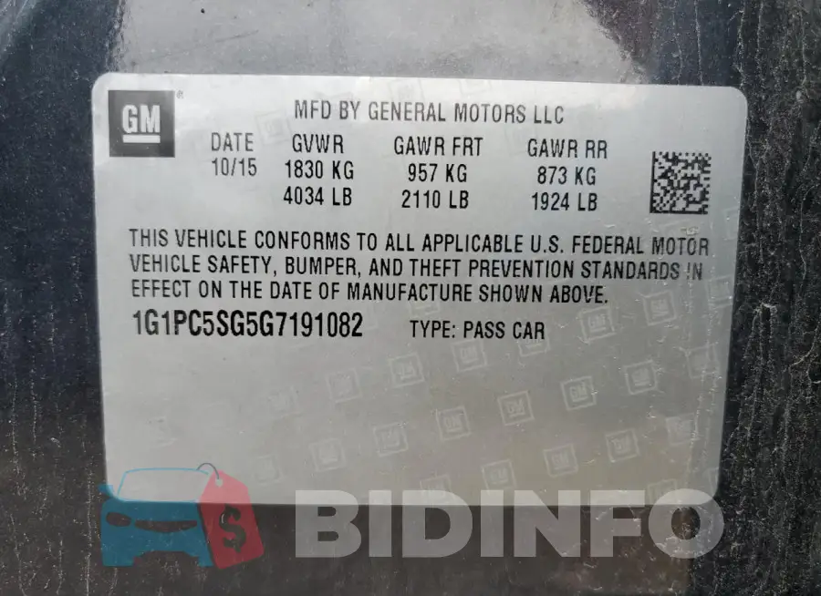 1G1PC5SG5G7191082 Photo# 12