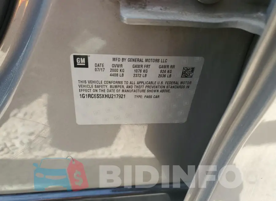 1G1RC6S5XHU217921 Photo# 13
