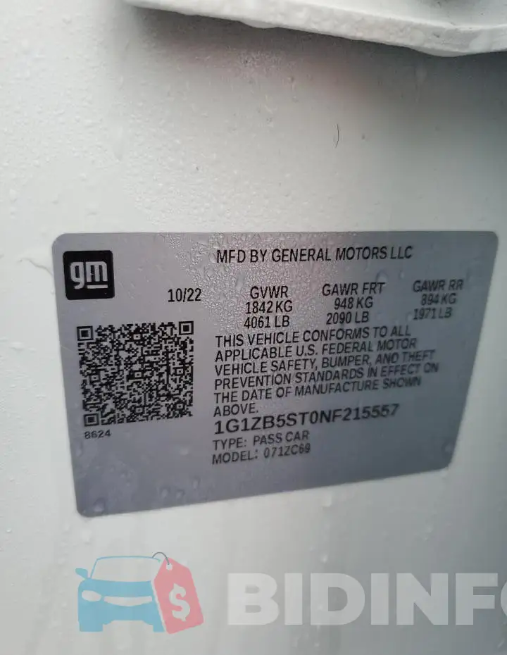 1G1ZB5ST0NF215557 Photo# 12