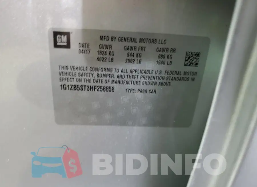 1G1ZB5ST3HF258858 Photo# 12