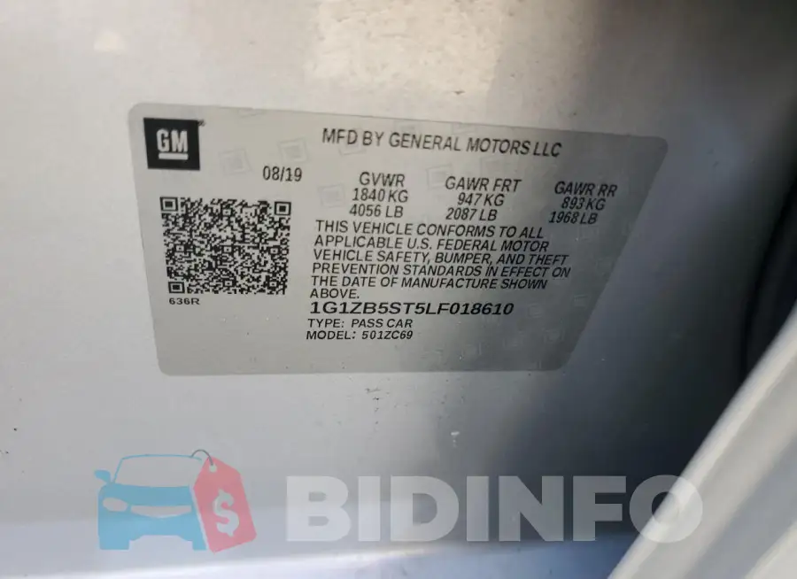 1G1ZB5ST5LF018610 Photo# 12
