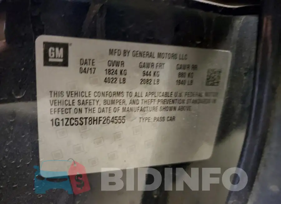 1G1ZC5ST8HF264555 Photo# 12