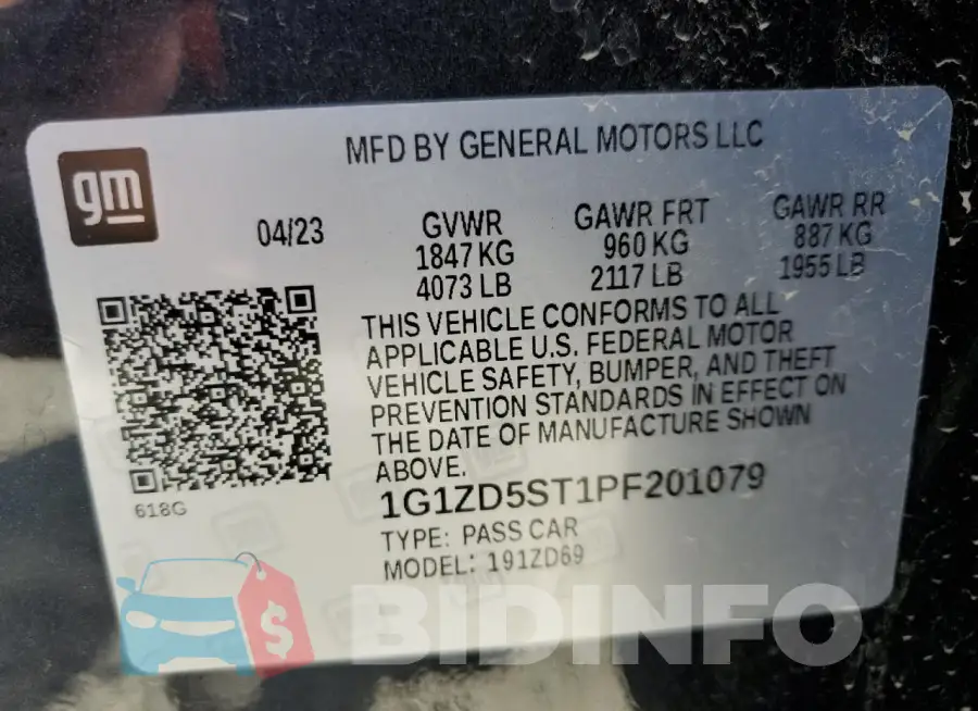 1G1ZD5ST1PF201079 Photo# 12