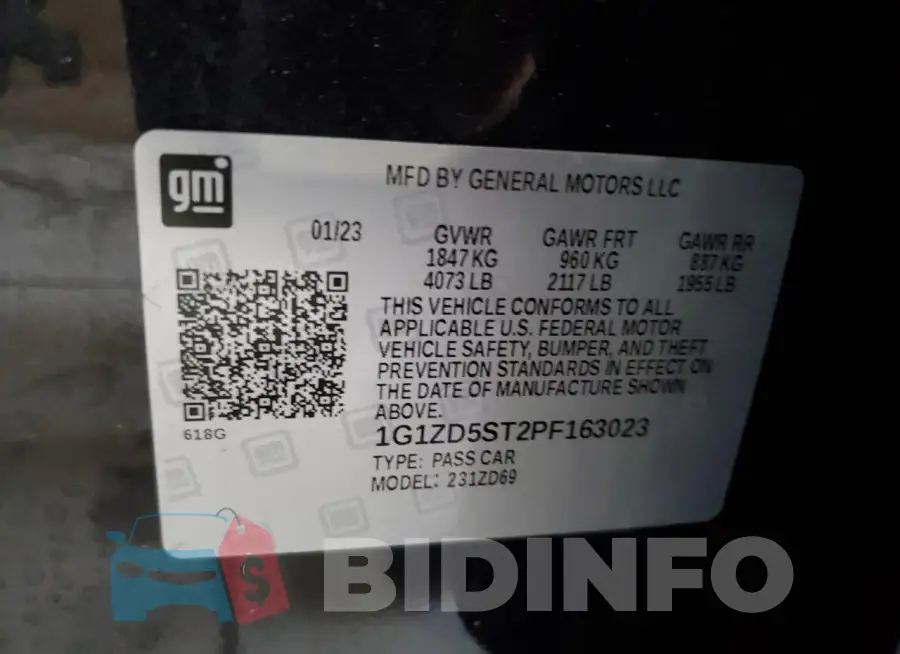 1G1ZD5ST2PF163023 Photo# 13