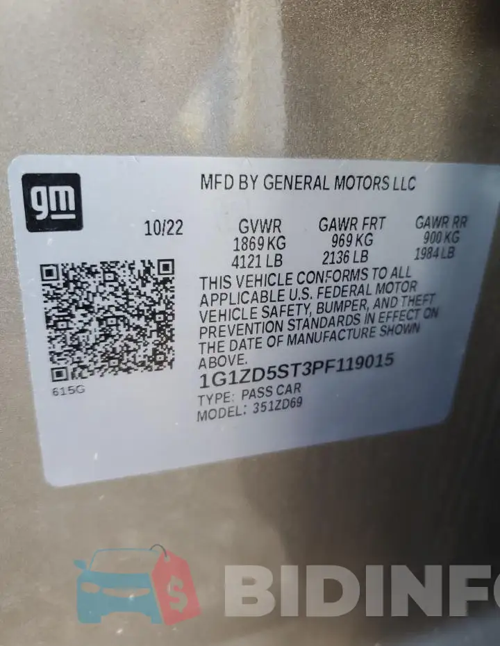 1G1ZD5ST3PF119015 Photo# 12