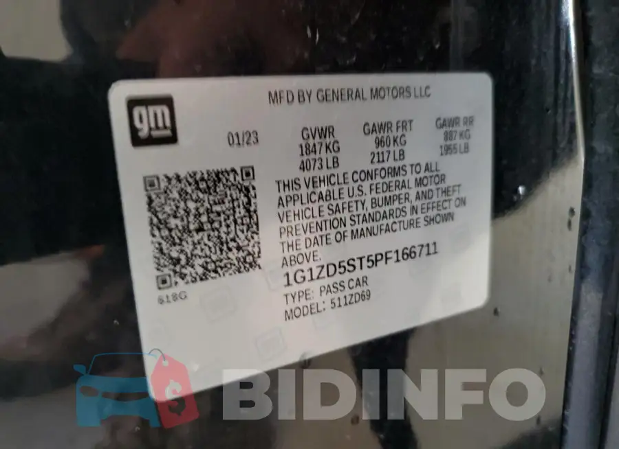 1G1ZD5ST5PF166711 Photo# 12