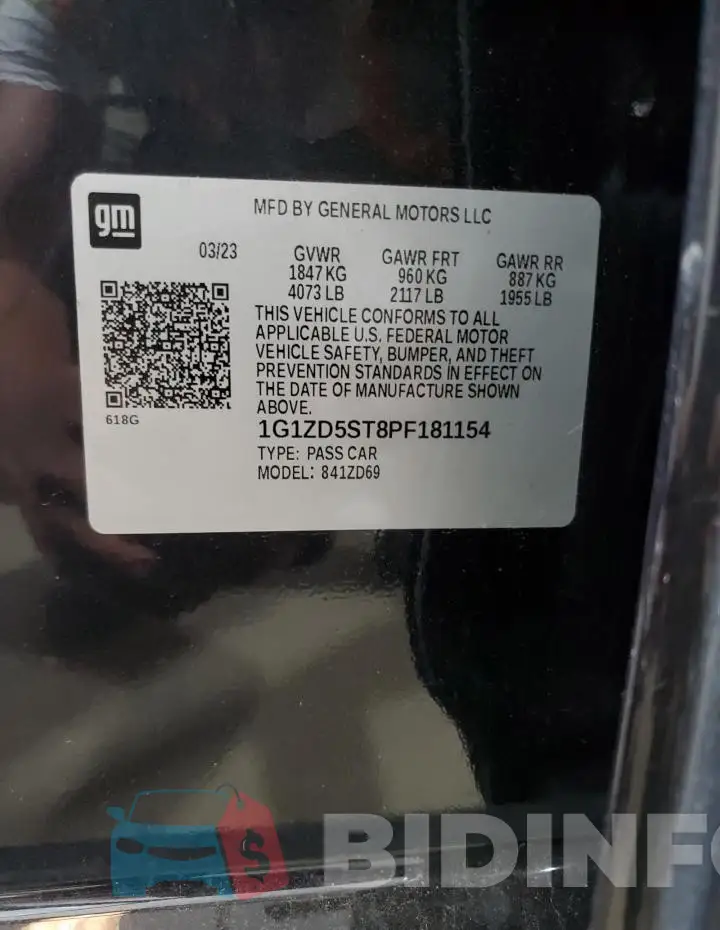 1G1ZD5ST8PF181154 Photo# 12