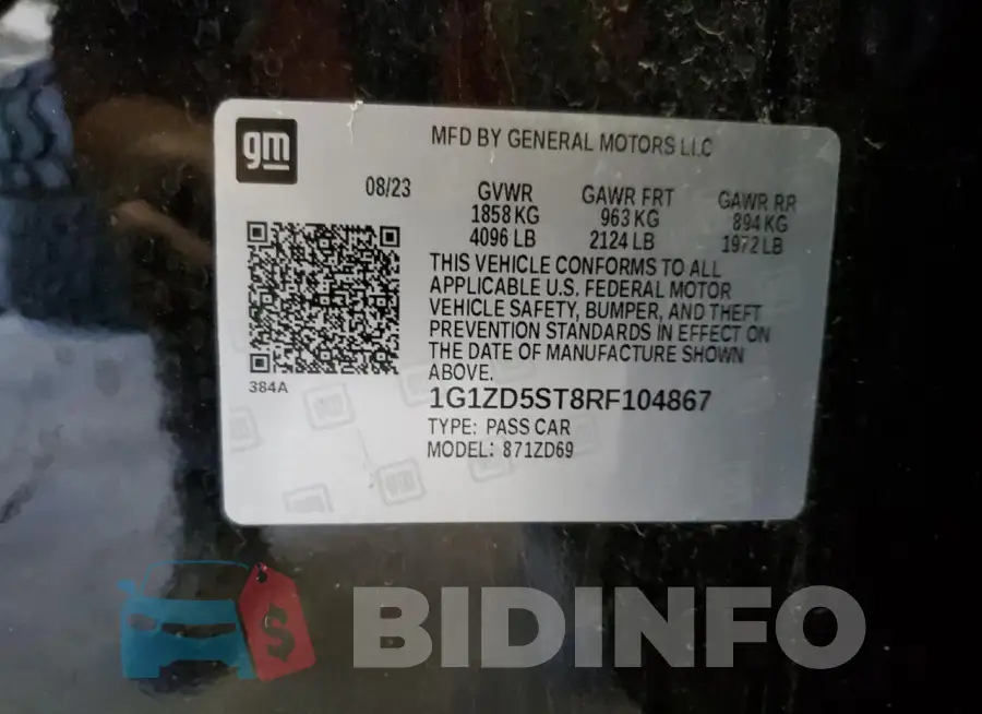1G1ZD5ST8RF104867 Photo# 12