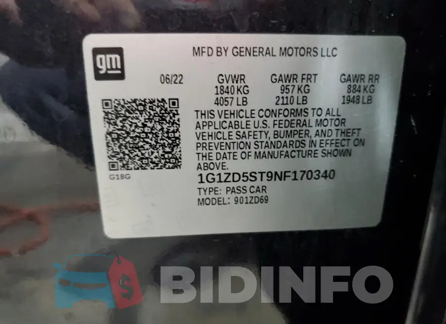 1G1ZD5ST9NF170340 Photo# 12