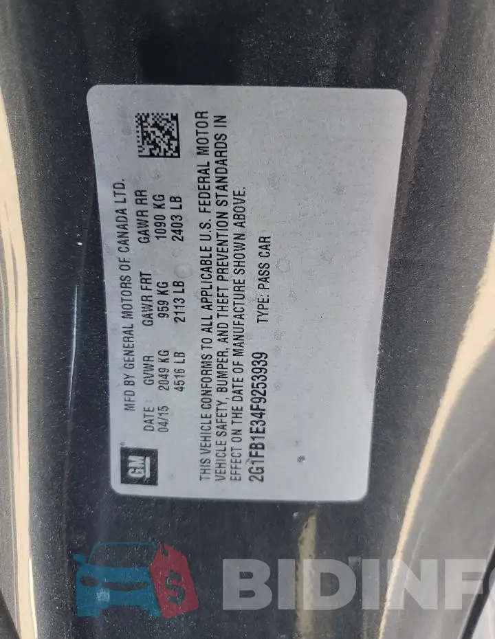 2G1FB1E34F9253939 Photo# 12
