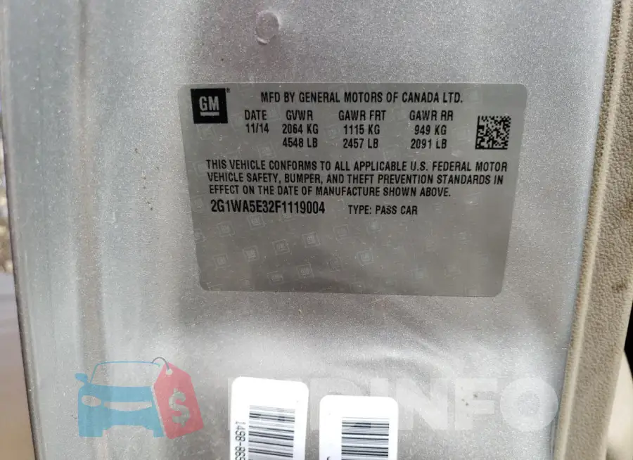 2G1WA5E32F1119004 Photo# 12