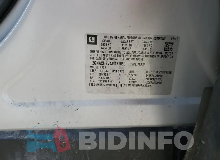 2GNAXHEV4J6171059 Photo# 13