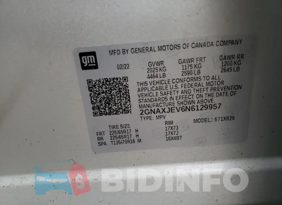 2GNAXJEV6N6129957 Photo# 12