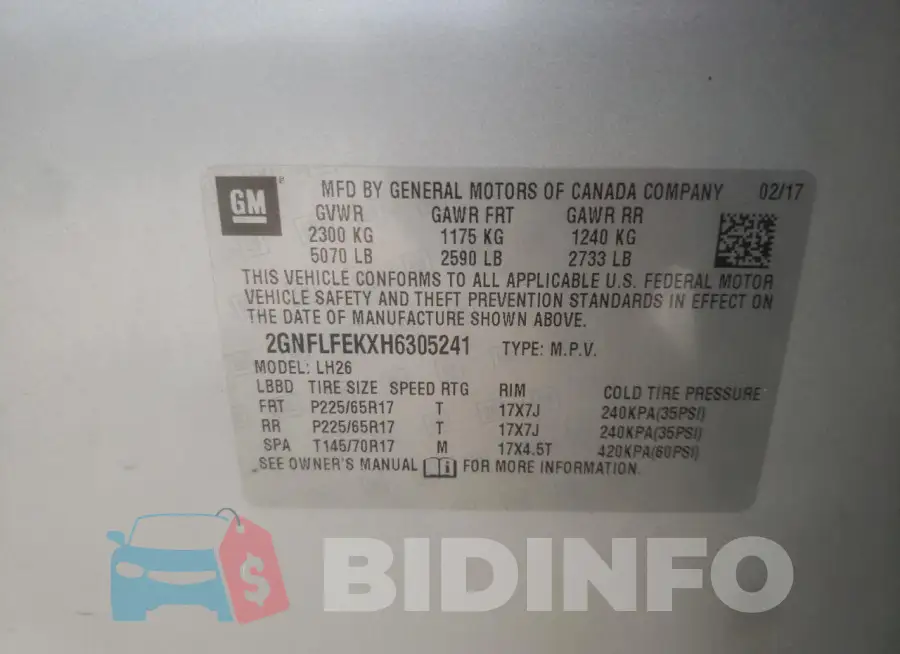 2GNFLFEKXH6305241 Photo# 13