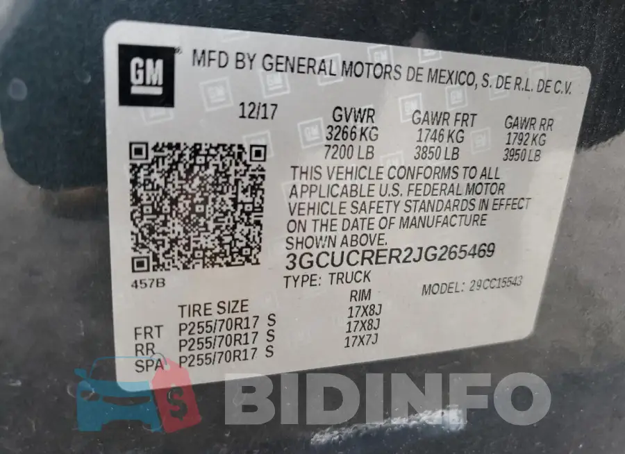 3GCUCRER2JG265469 Photo# 12