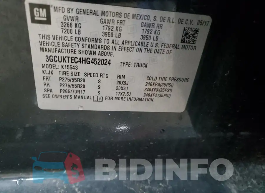3GCUKTEC4HG452024 Photo# 12