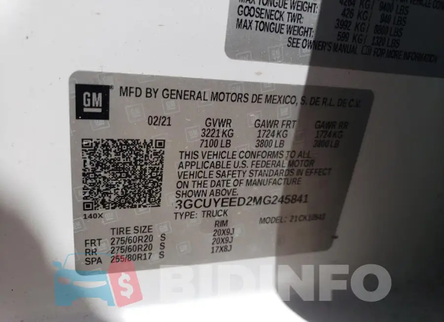 3GCUYEED2MG245841 Photo# 12