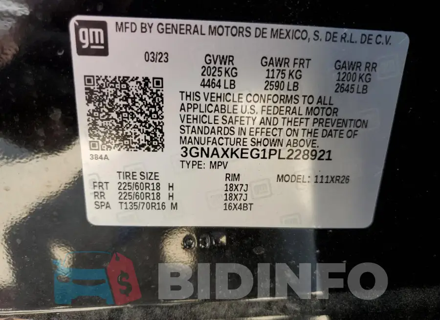 3GNAXKEG1PL228921 Photo# 12