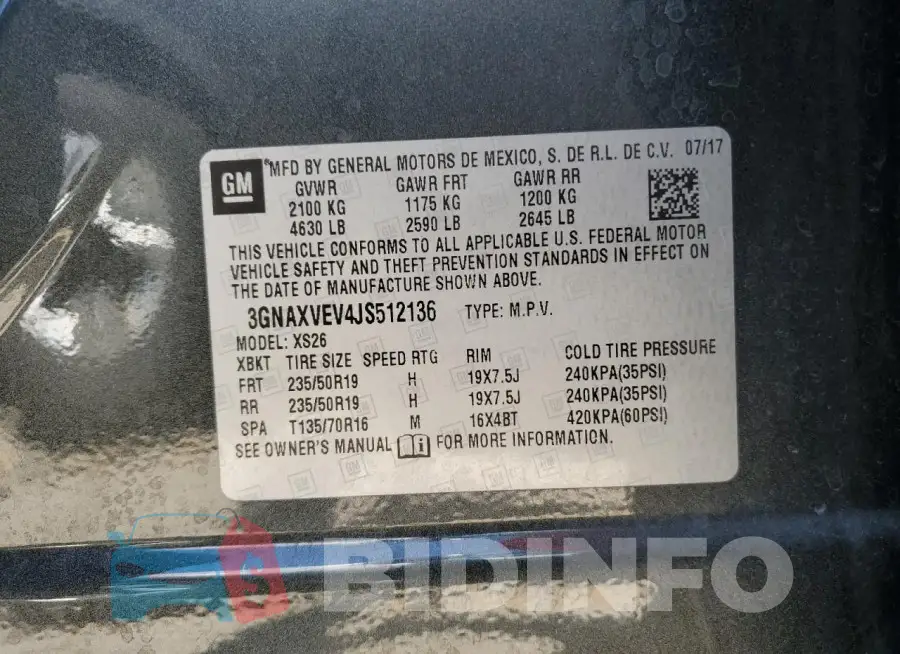 3GNAXVEV4JS512136 Photo# 14