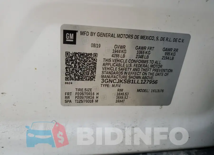 3GNCJKSB1LL127956 Photo# 13