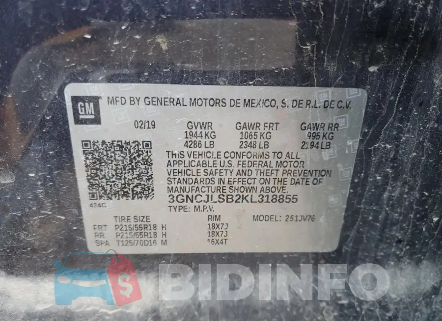 3GNCJLSB2KL318855 Photo# 12