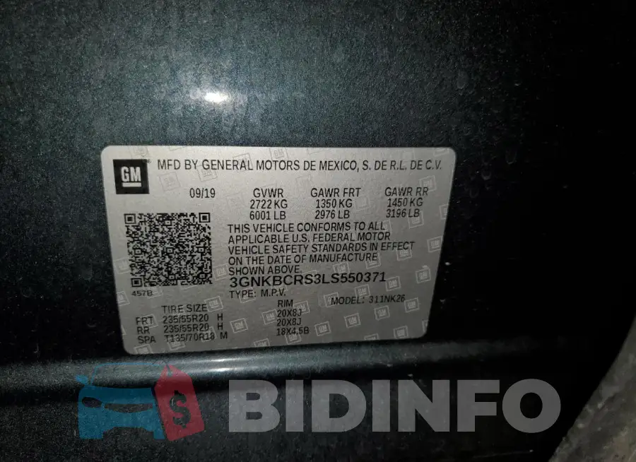 3GNKBCRS3LS550371 Photo# 14