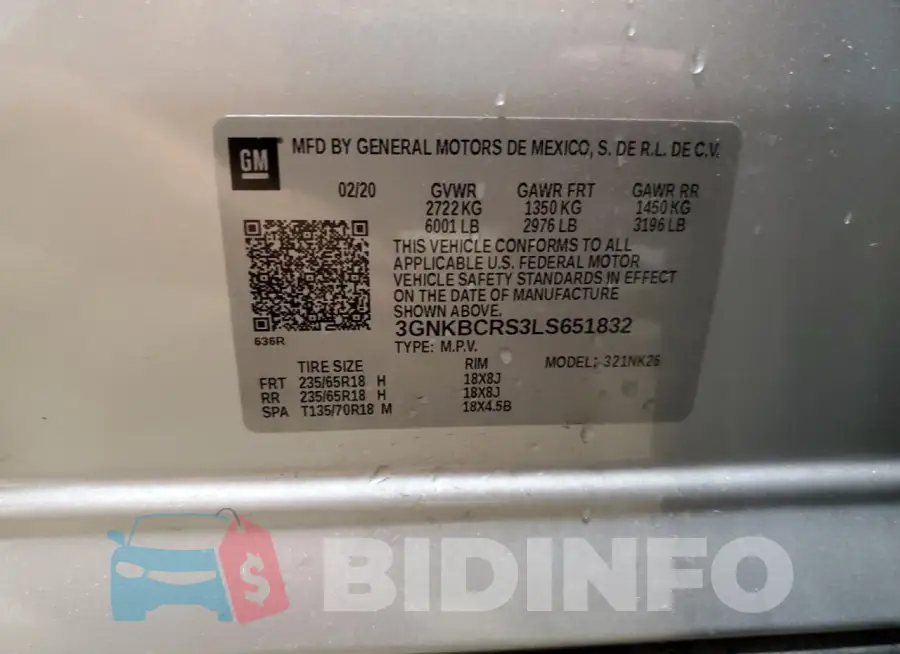 3GNKBCRS3LS651832 Photo# 13